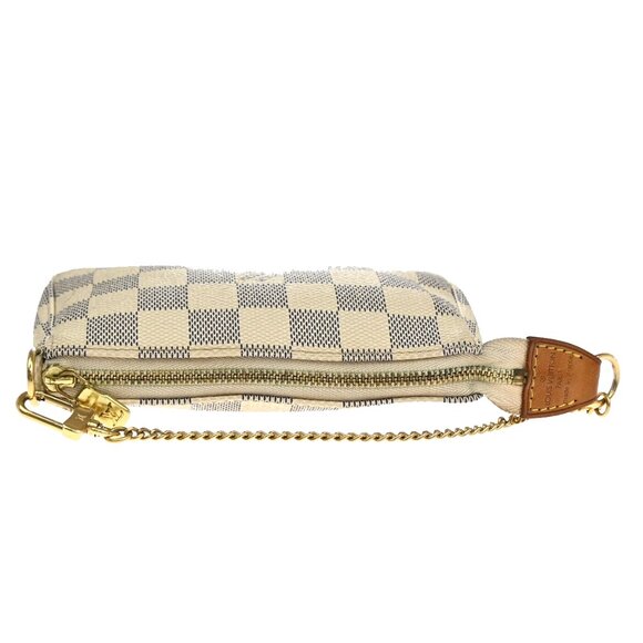 LOUIS VUITTON Mini Pochette Accessoires Hand Bag Damier Azur WE - Picture 6 of 14